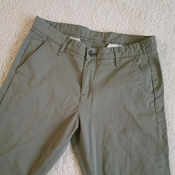 Zara Man Slim Fit Olive Khaki Basic Collection Men's Pants - Picture 3 of 6